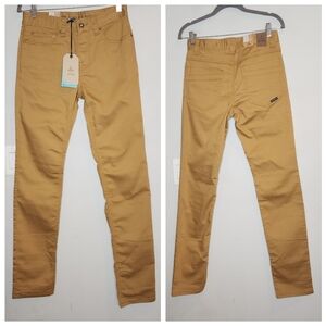 NWT Prana Slim Fit Bridger Jeans Embark Brown Tan Mens Size 28 33" Inseam